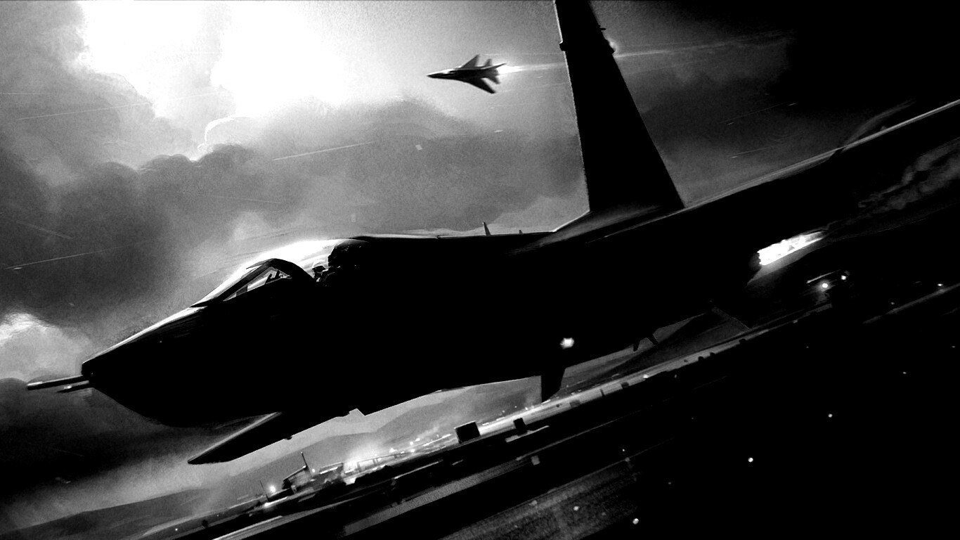 Истребитель на взлете обои