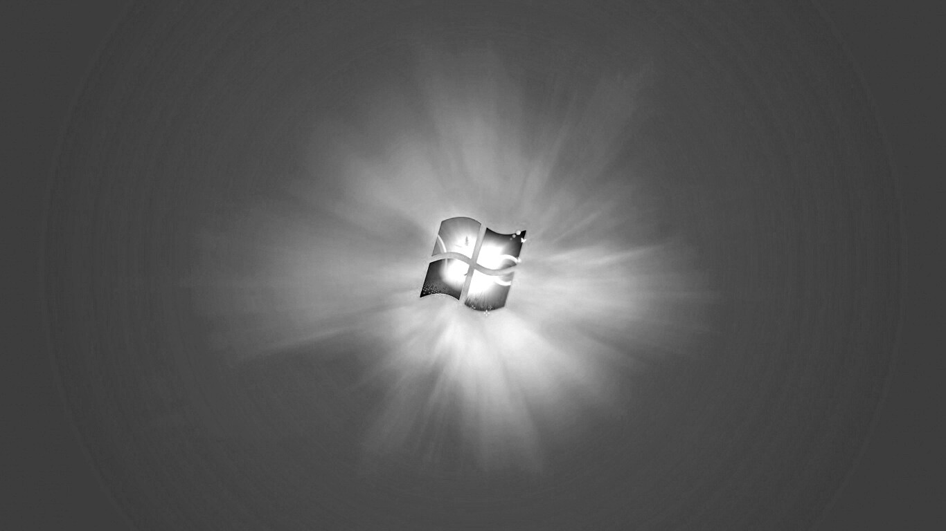 Яркий желтый логотип Windows 7 обои