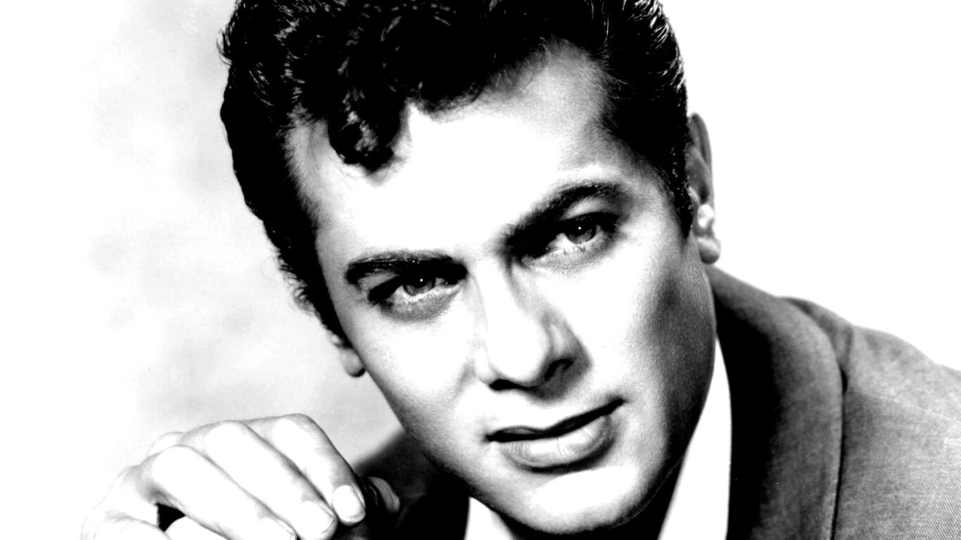 Чёрно белое фото Тони Кёртиса обои