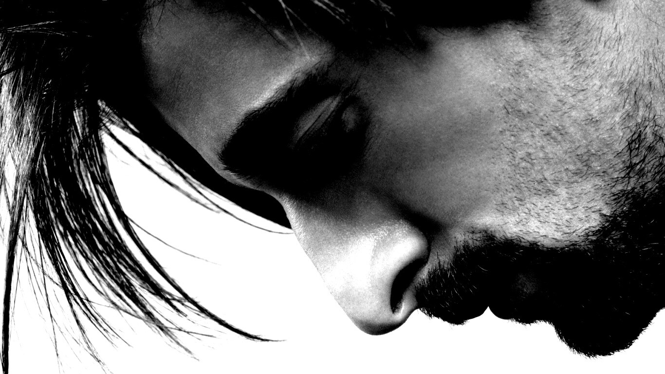 Чёрно-белое фото обои