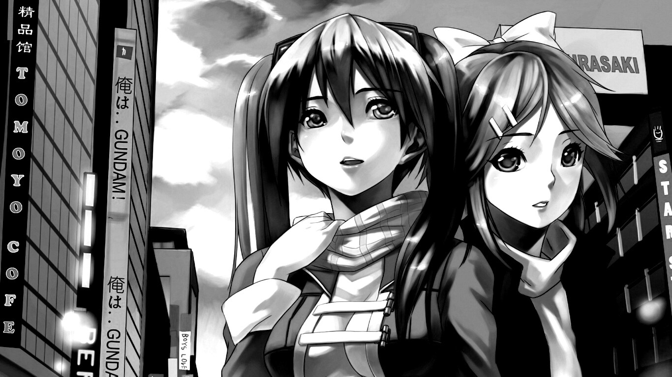 Девочки в большом городе обои