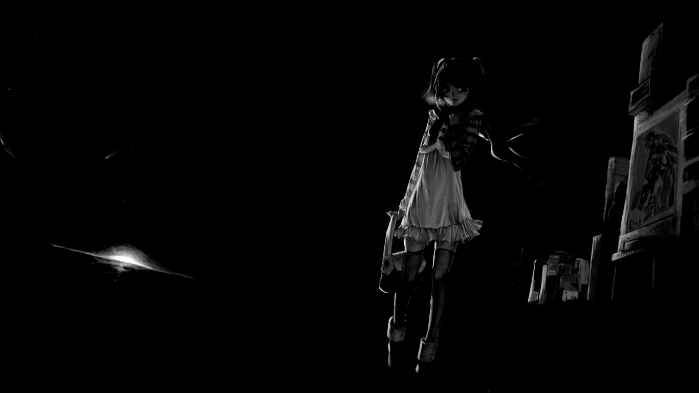 Девочка уходит из города обои