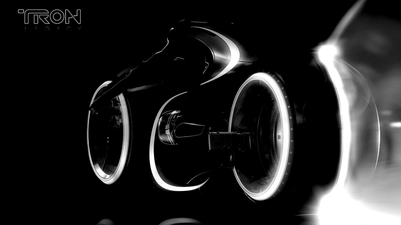 Светоцикл из TRON обои