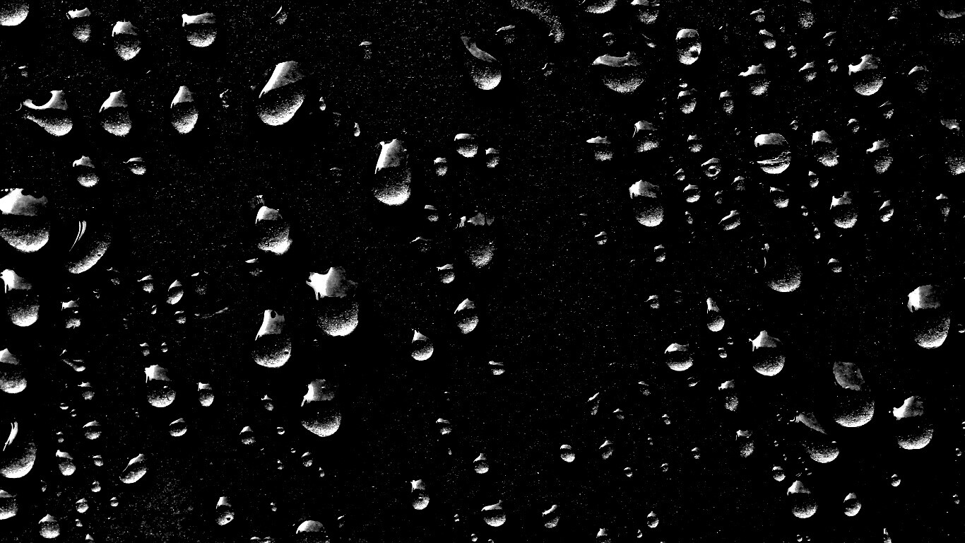 Капли воды на темной поверхности обои