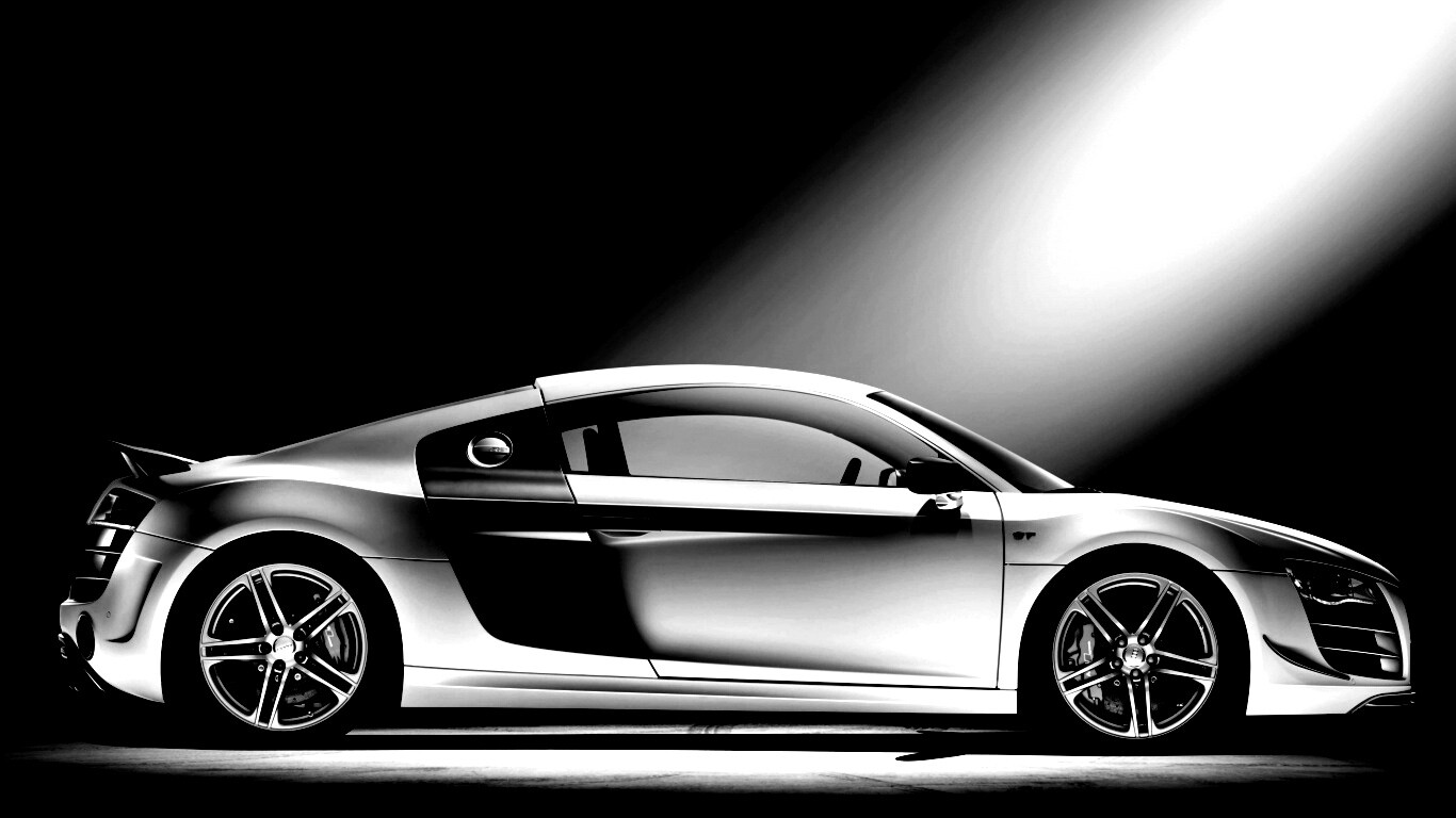 Audi R8 вид сбоку обои