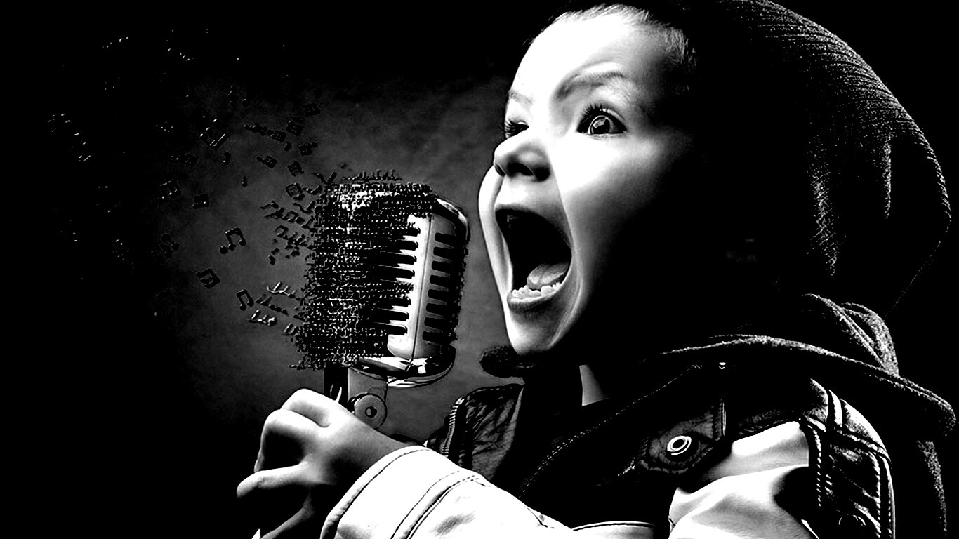 Экспрессивный певец обои