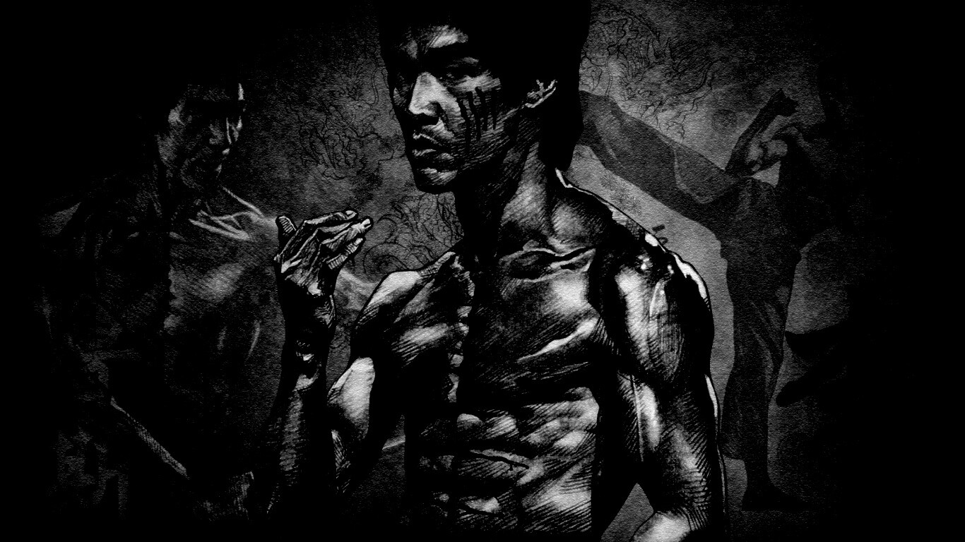 Портрет Брюса Ли обои