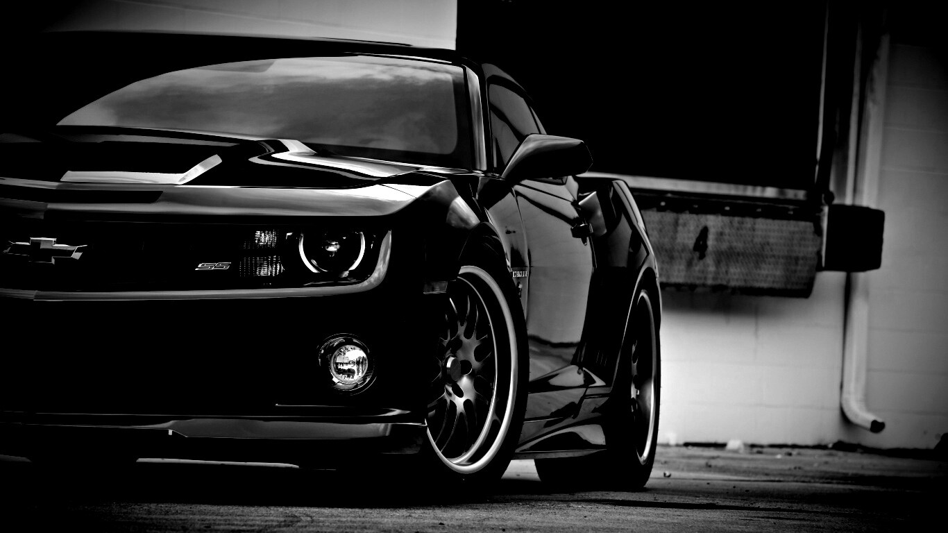 Черный шевроле обои