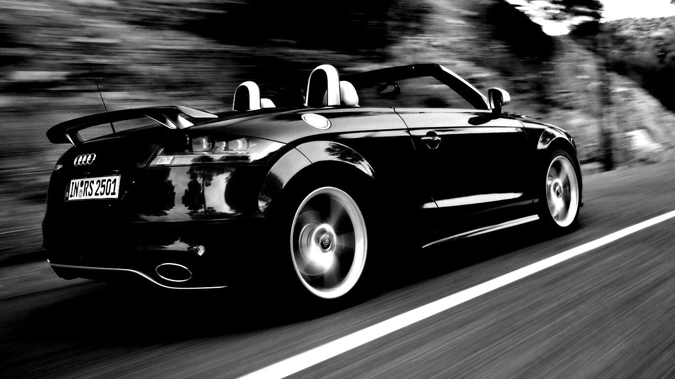 Синий кабриолет Audi обои