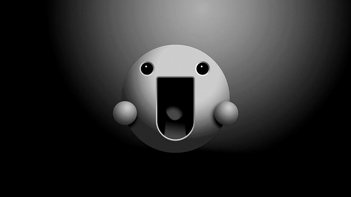 Веселый зеленый смайлик обои