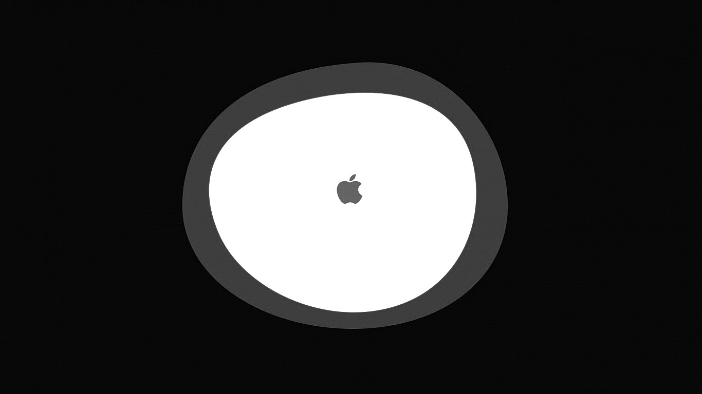 Apple в белом круге обои