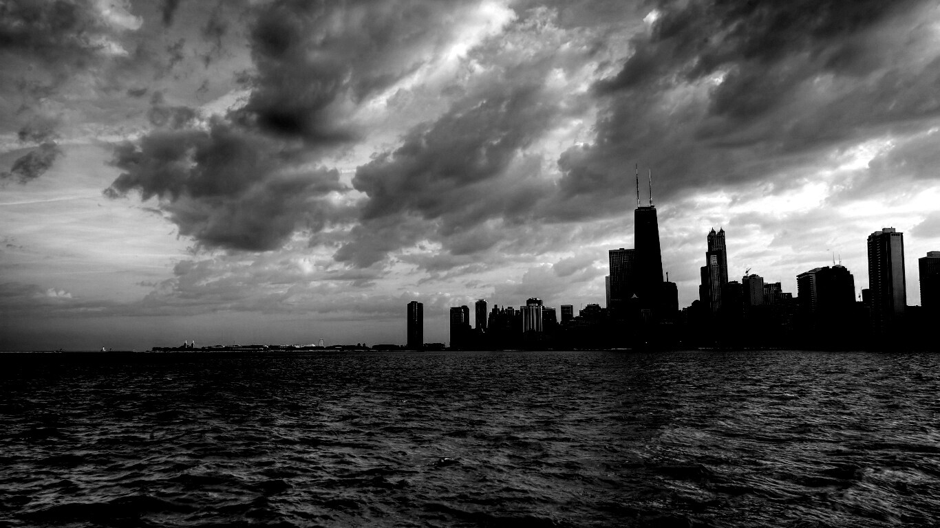Вид на Чикаго обои