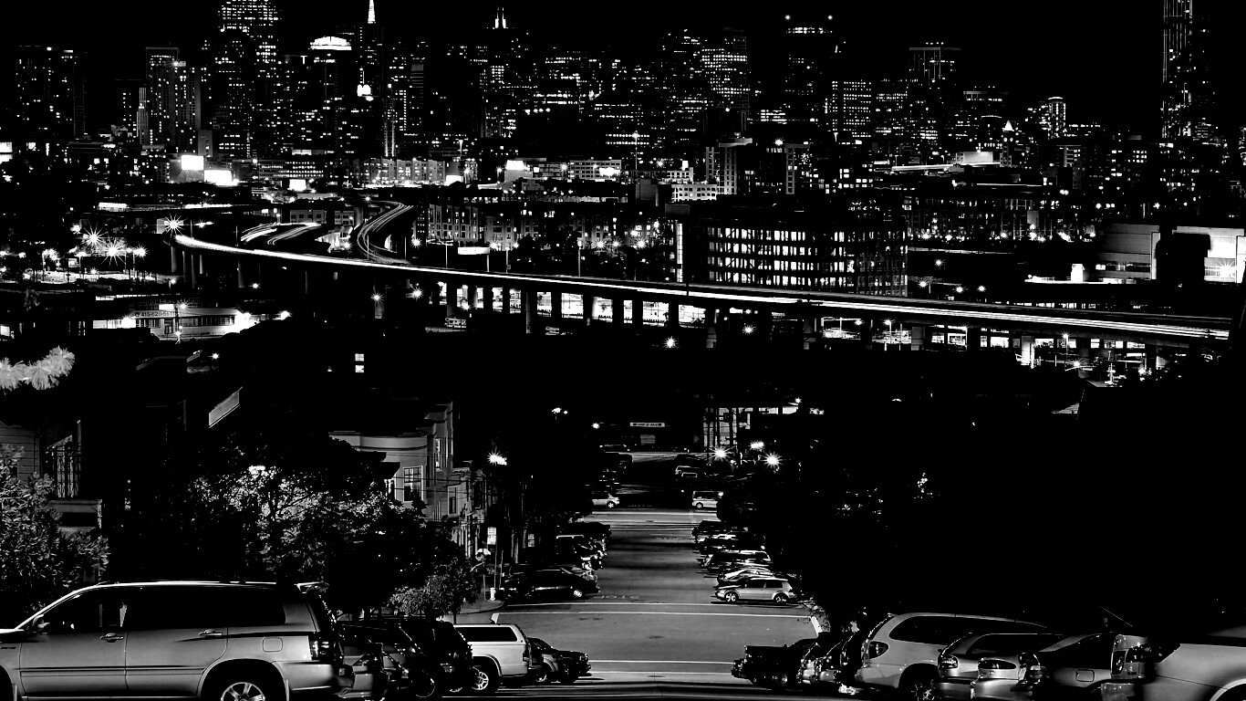 Вечерний город обои