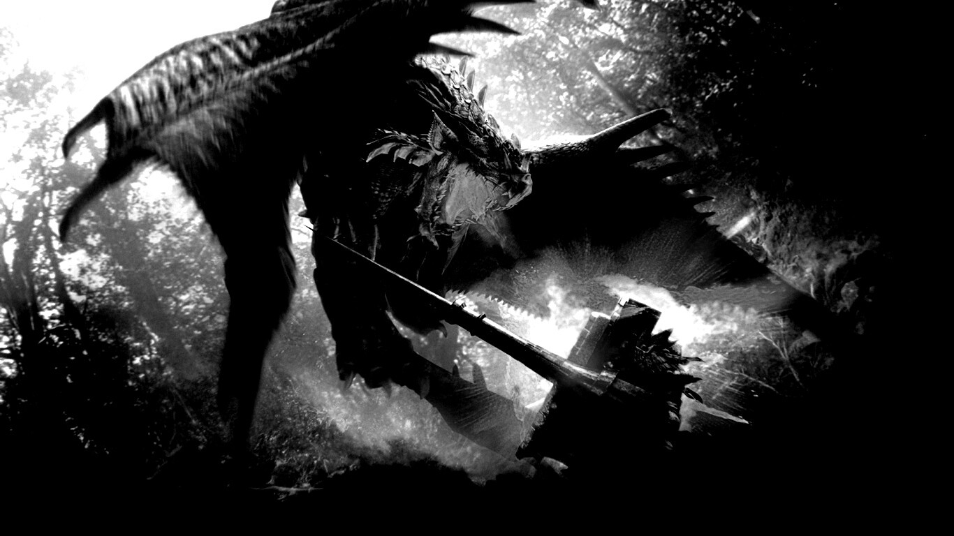 Атакующий дракон обои