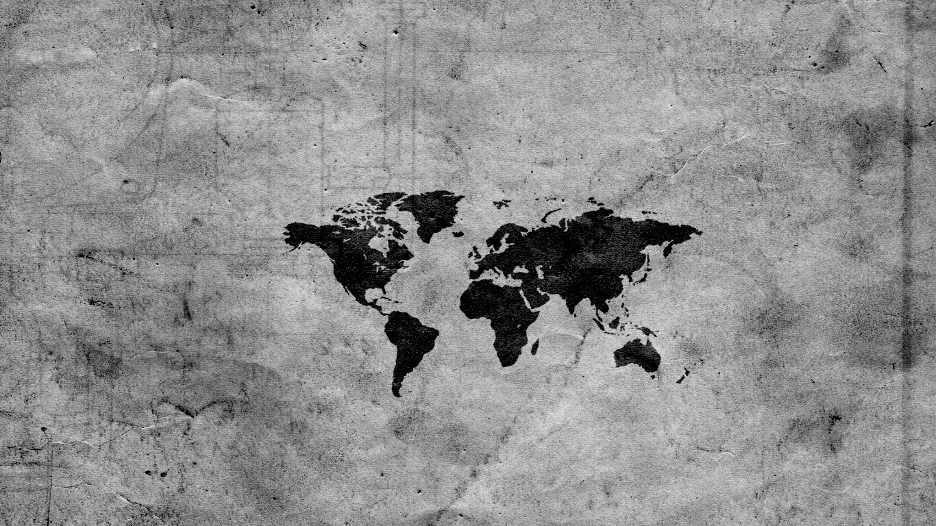 Карта мира на старой бумаге обои