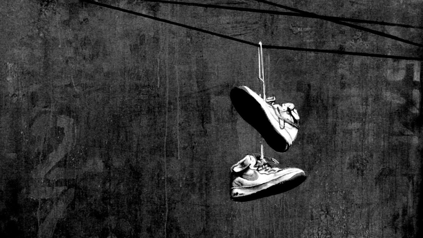 Кросовки на проводе обои