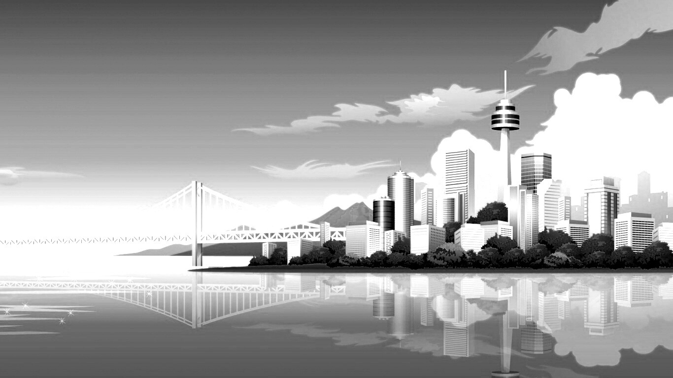 Рисунок города обои