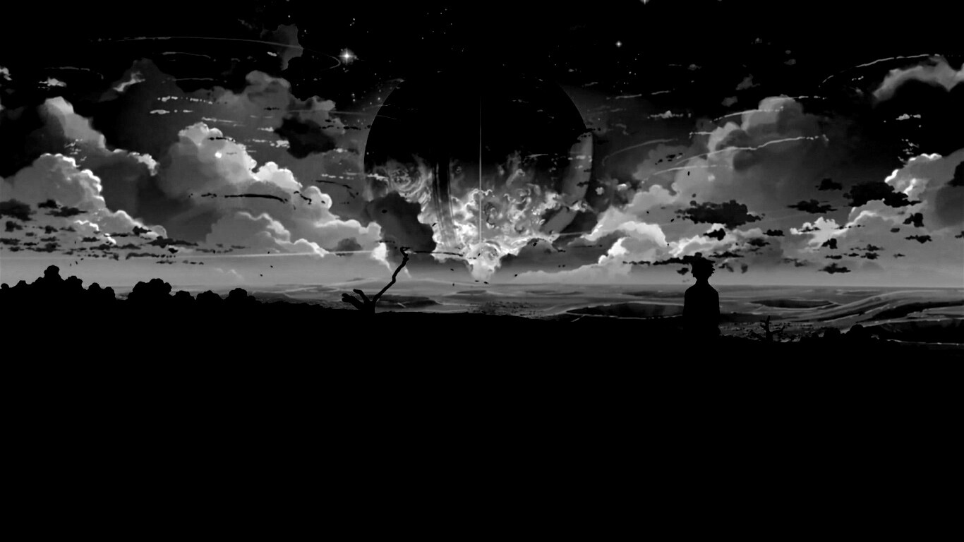 Кадр из творения Макото Синкая обои