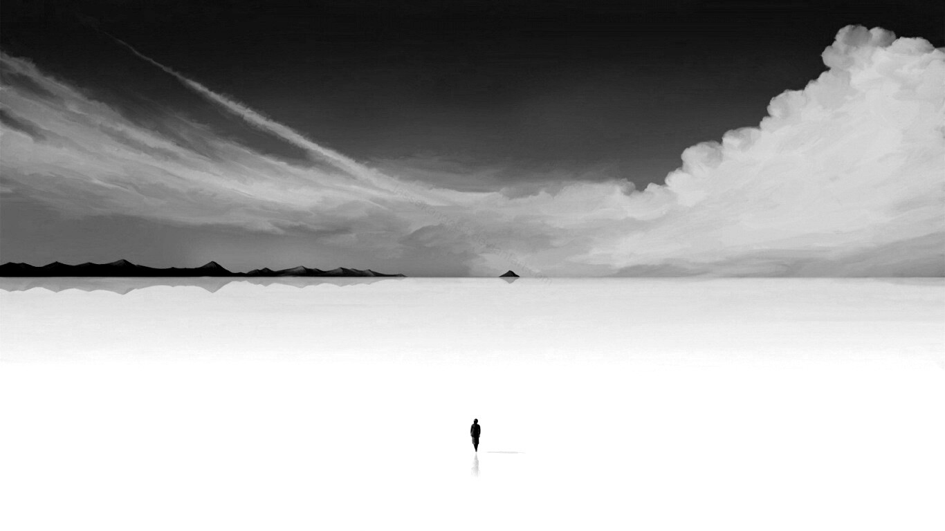 Человек и пустошь обои