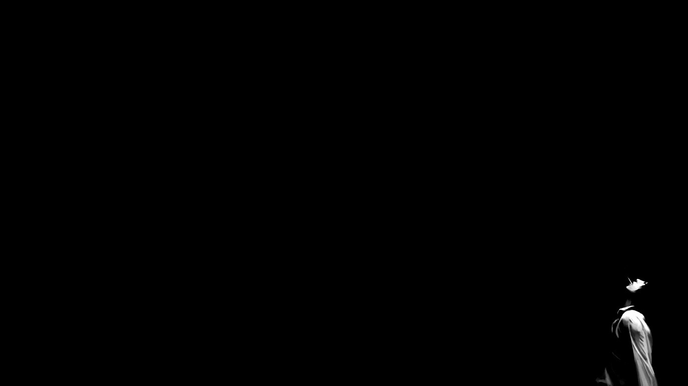 Курящий в углу обои