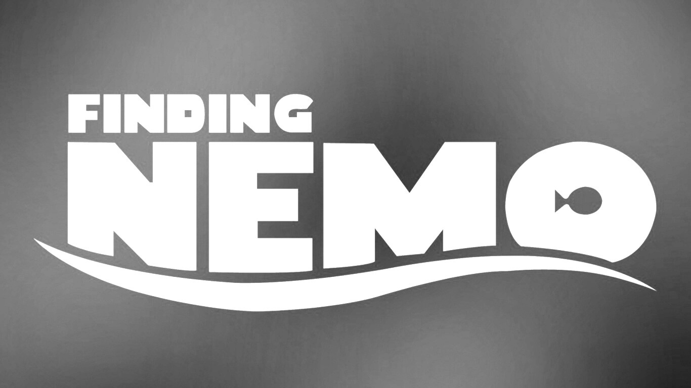 Надпись "В поисках Немо" обои