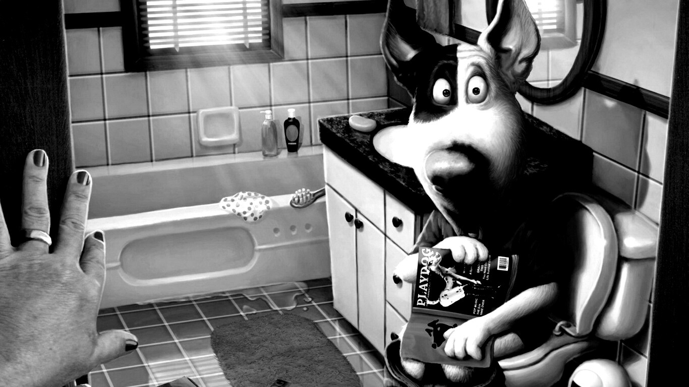 Мастурбирующий пес спалился обои