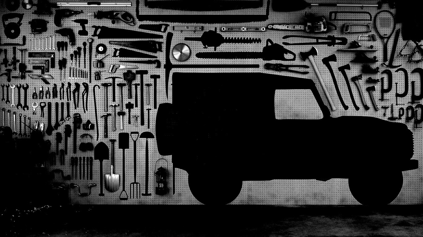 Типичный гараж обои