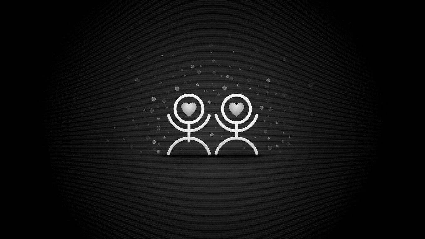 Влюблённые человечки обои