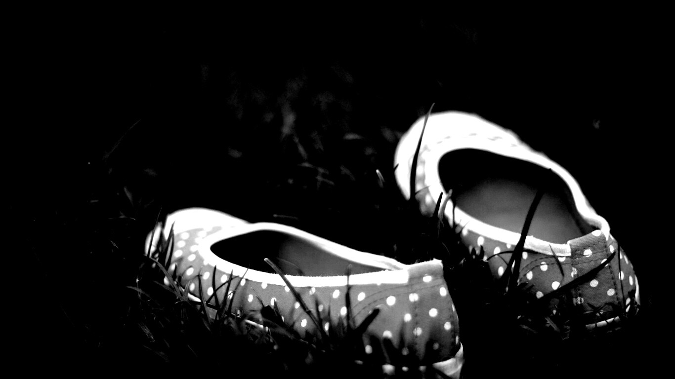 Красные тапки в горошек обои