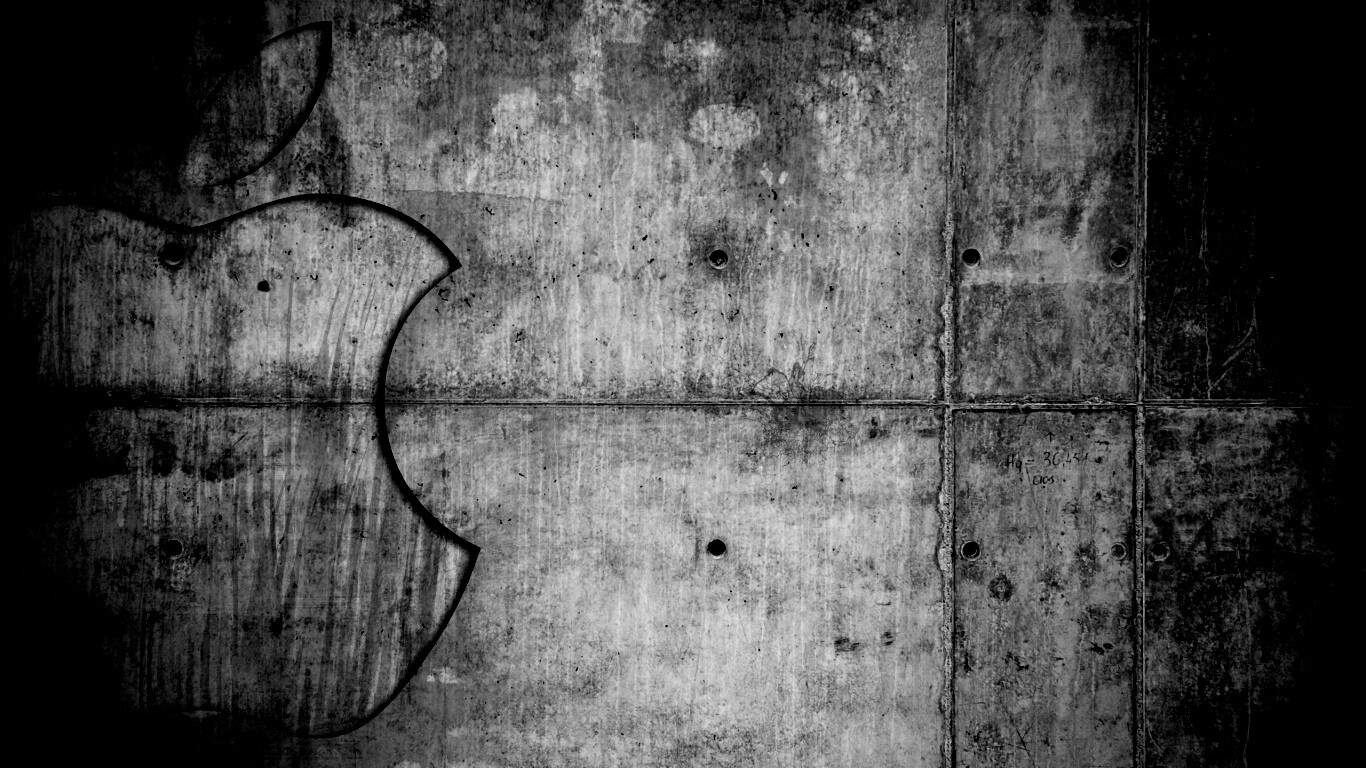 Бетонное яблоко обои