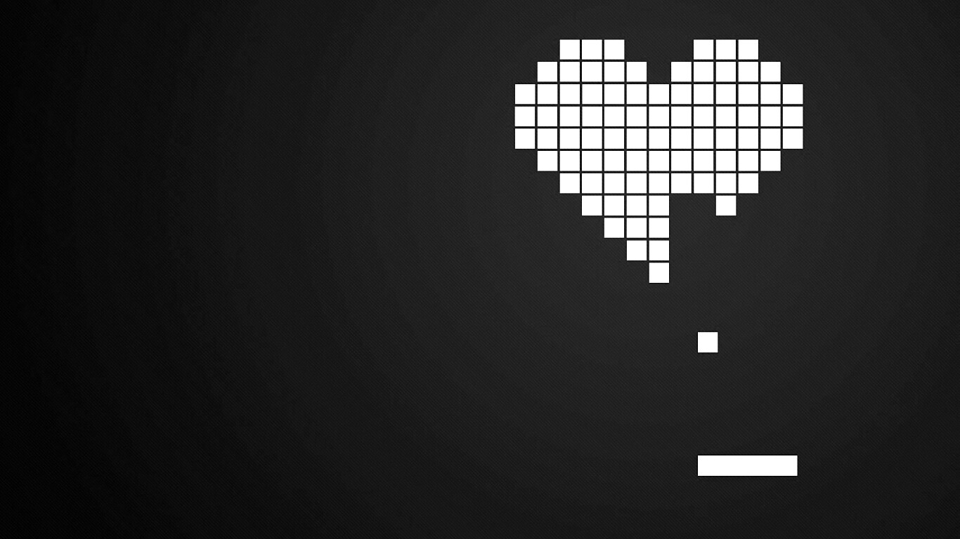 Уровень в виде сердца обои