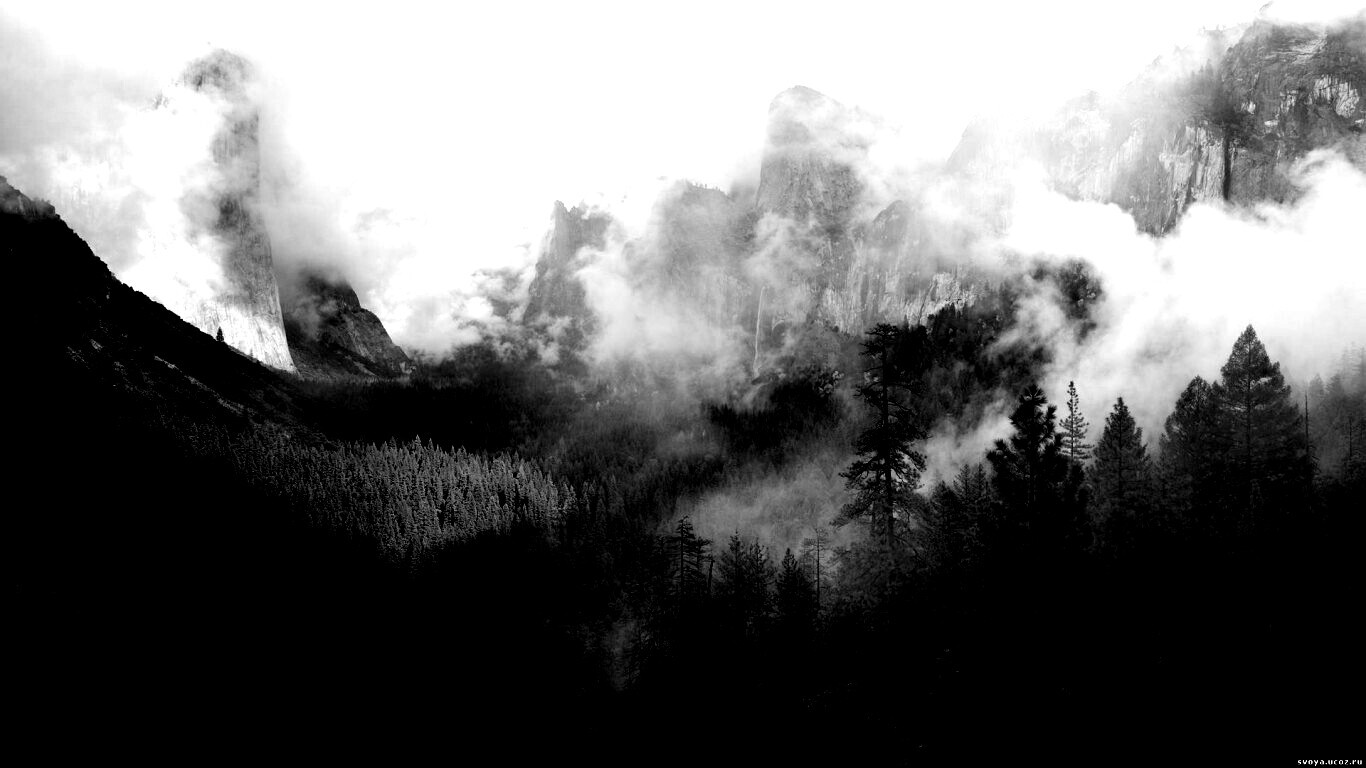 Туман в горах обои