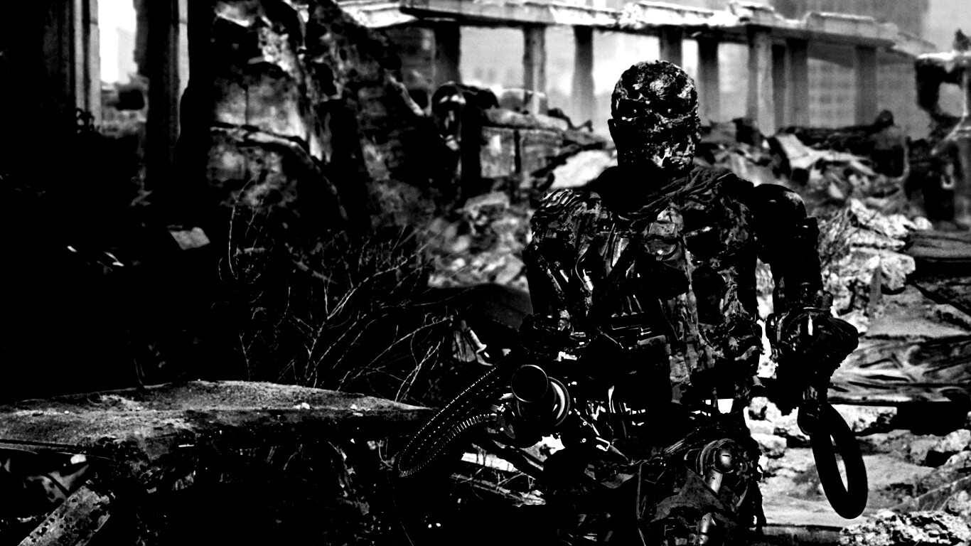 Терминатор на развалинах обои