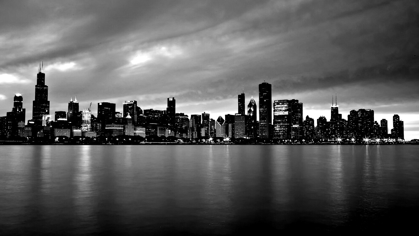 Чикаго с воды обои