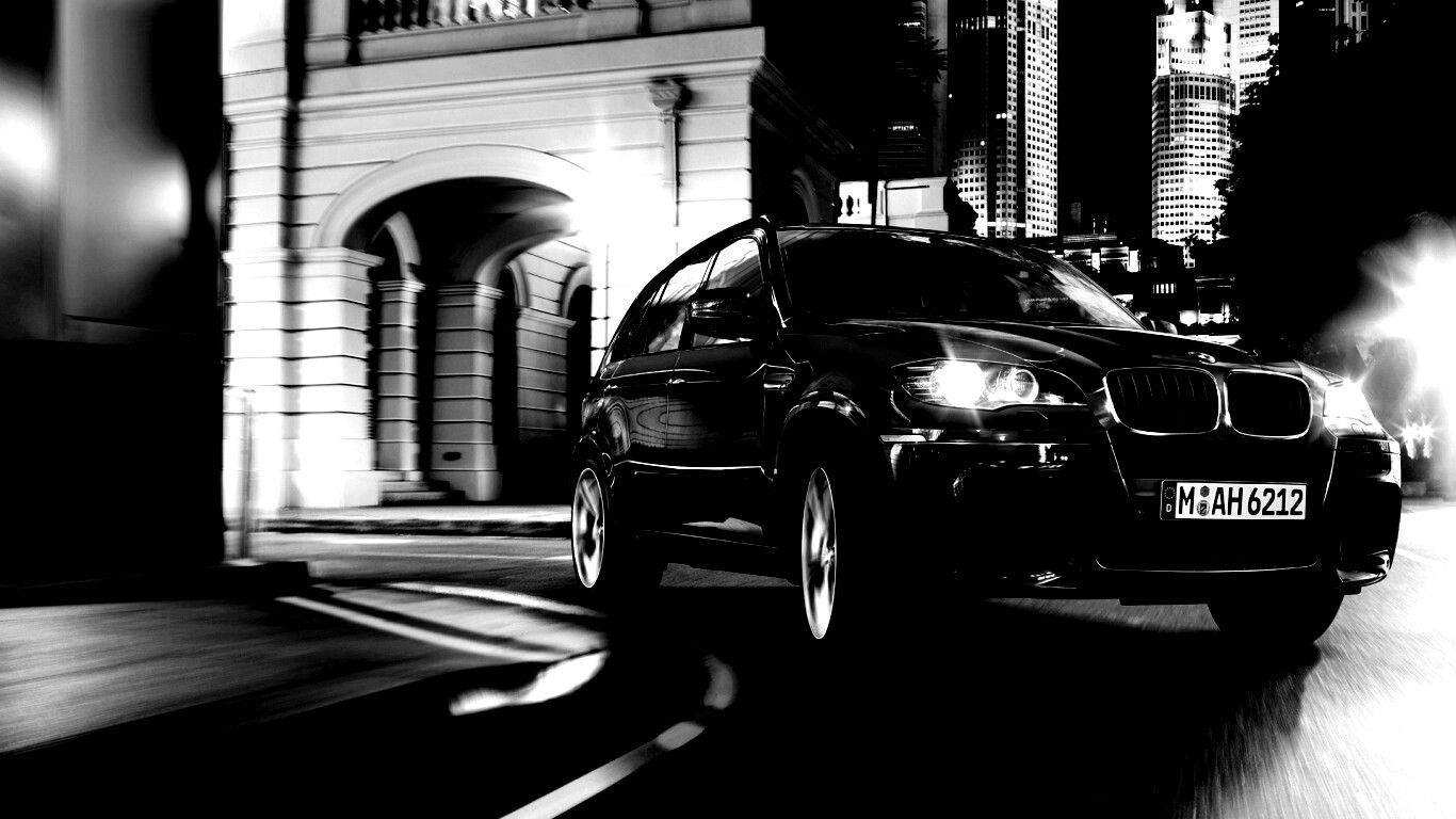 Синий кроссовер BMW обои