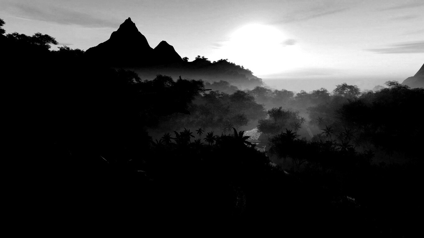 Вертолет над тропиками в crysis обои