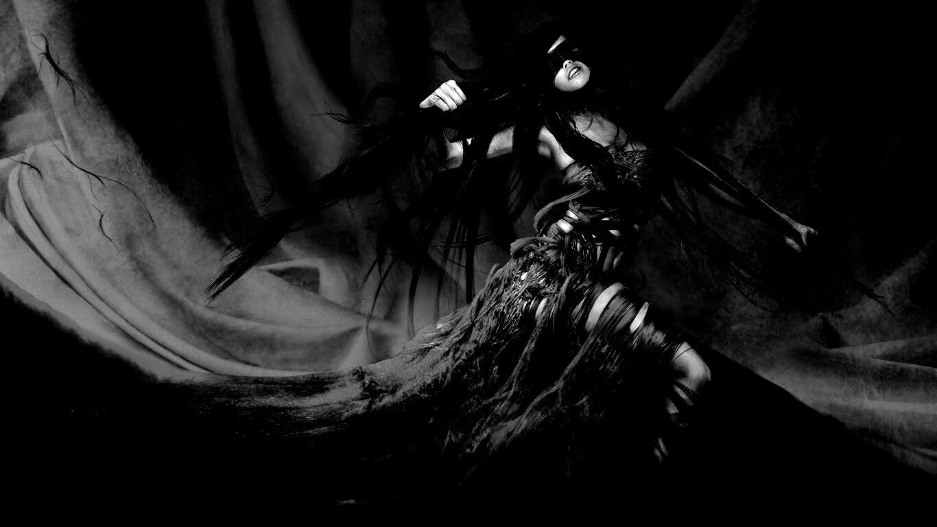 Девушка в красной мантии обои