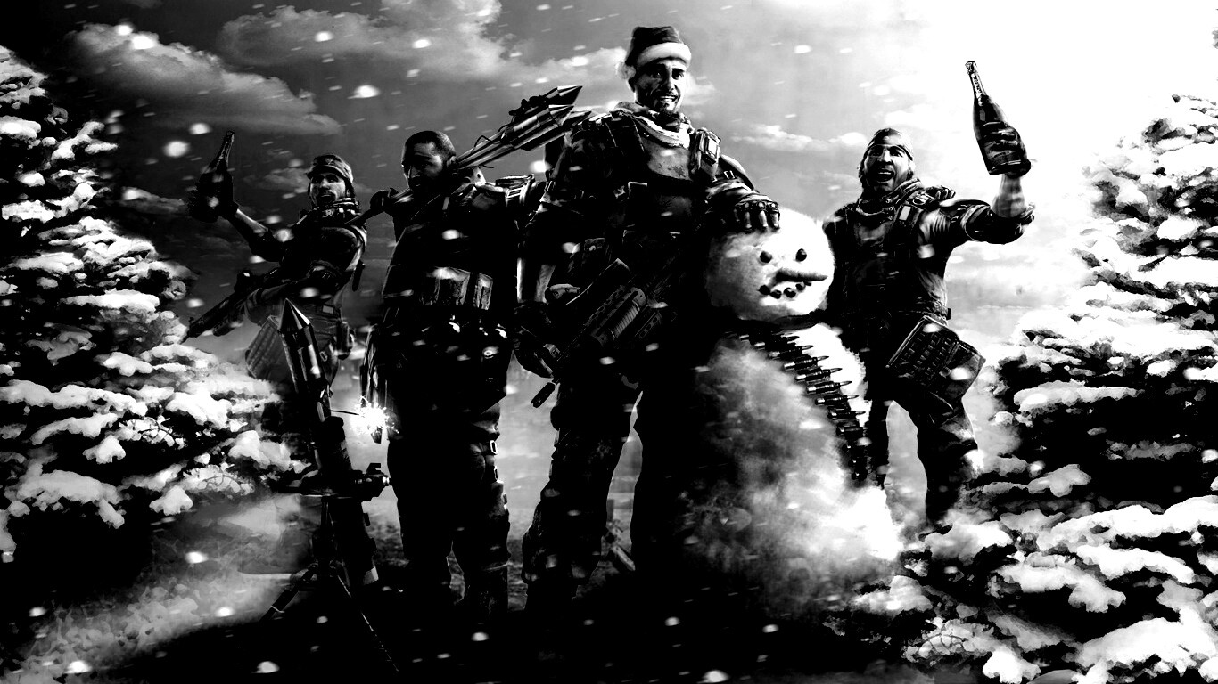 Новый год в шутере обои