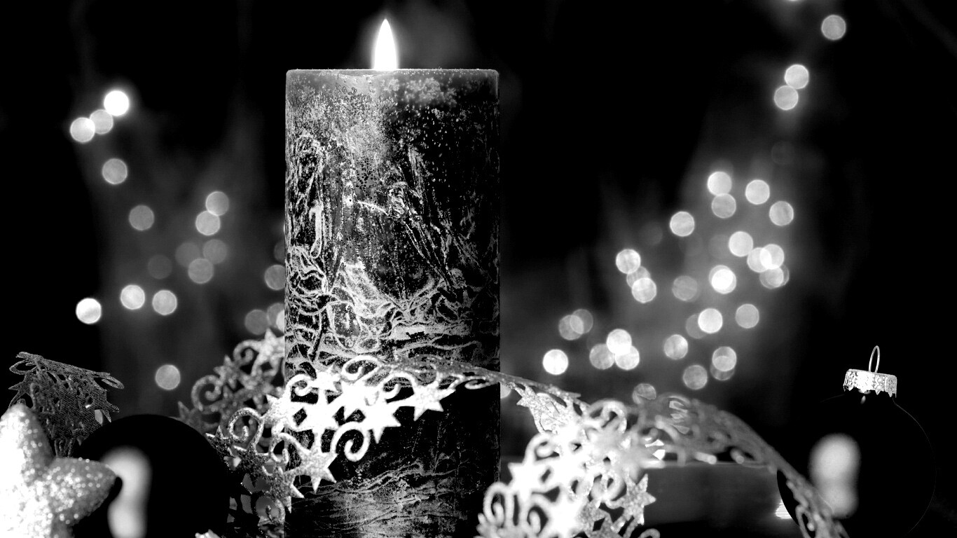 Новогодняя свеча обои