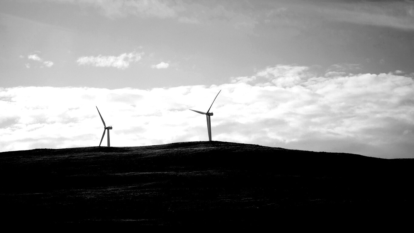 Ветряки в поле обои