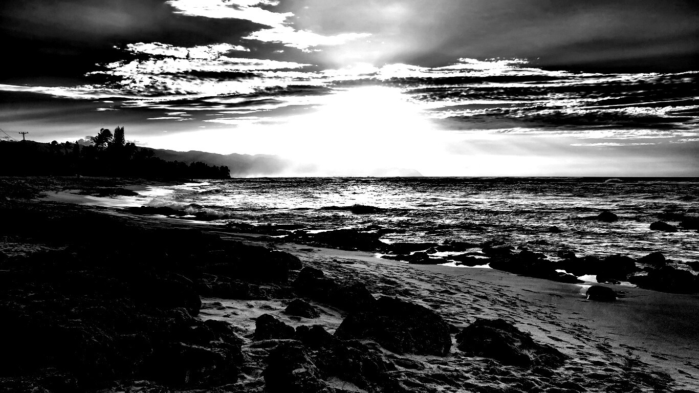 Закат на море обои