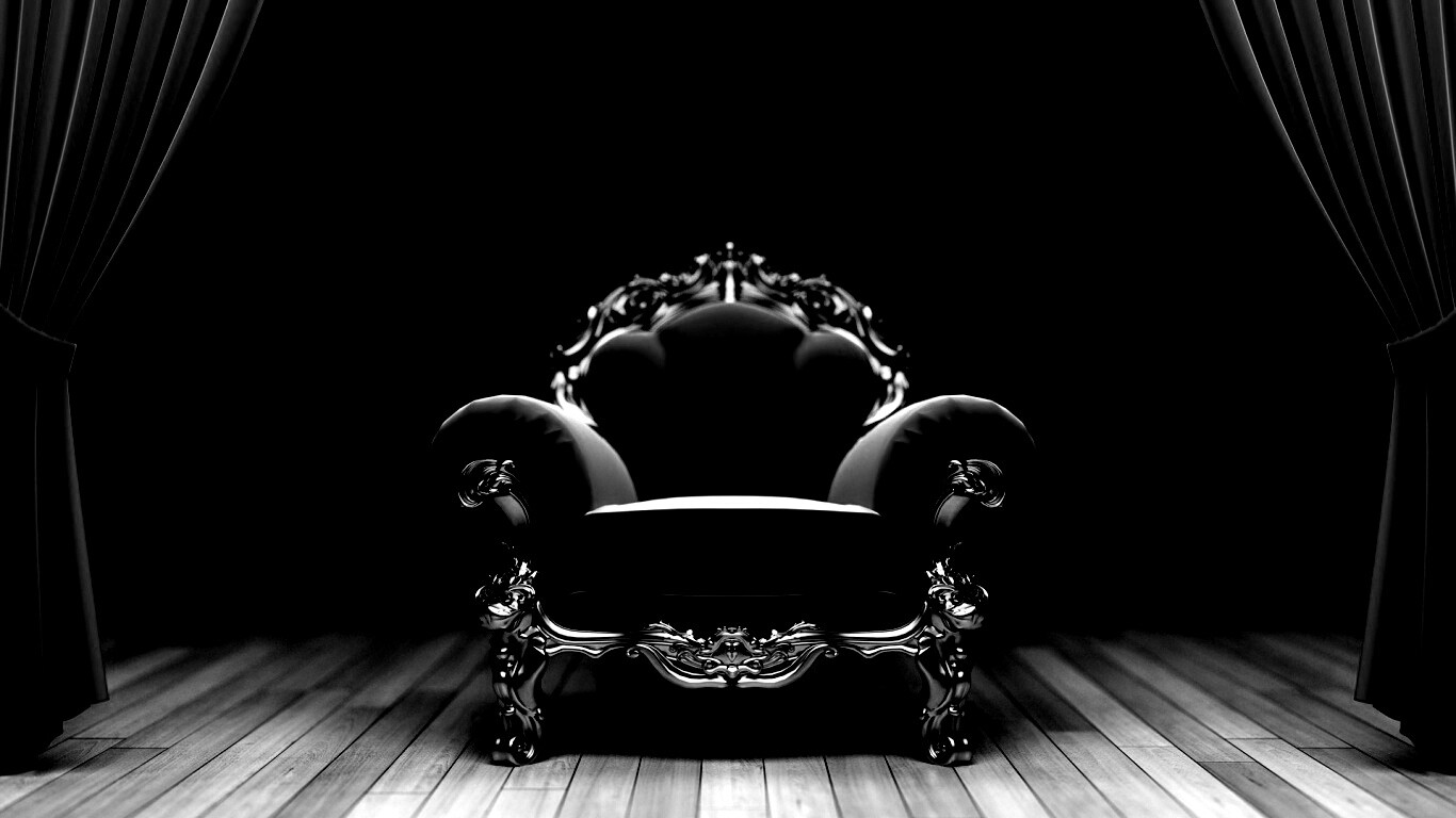 Королевское синее кресло обои