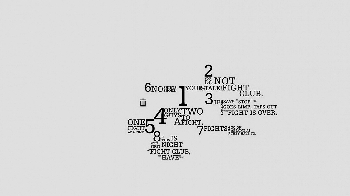 Правила бойцовского клуба обои