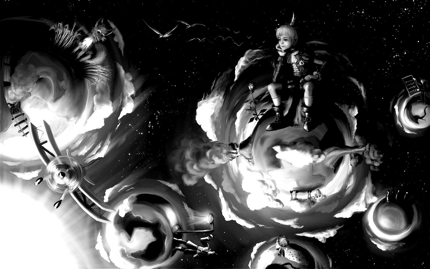 Арт на сказку Маленький Принц обои