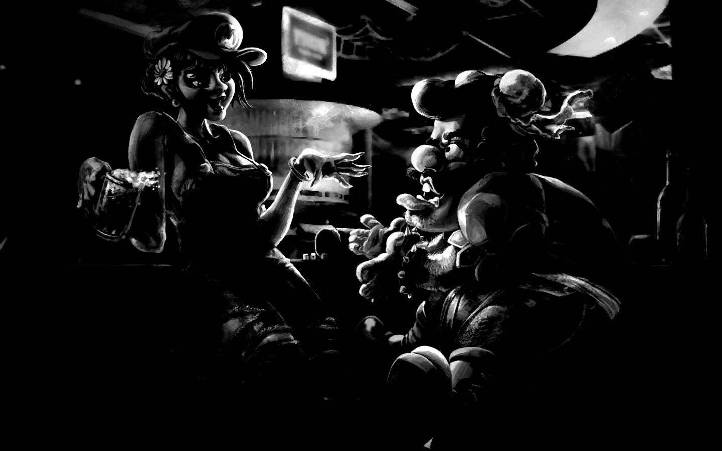 Девушка Марио обои