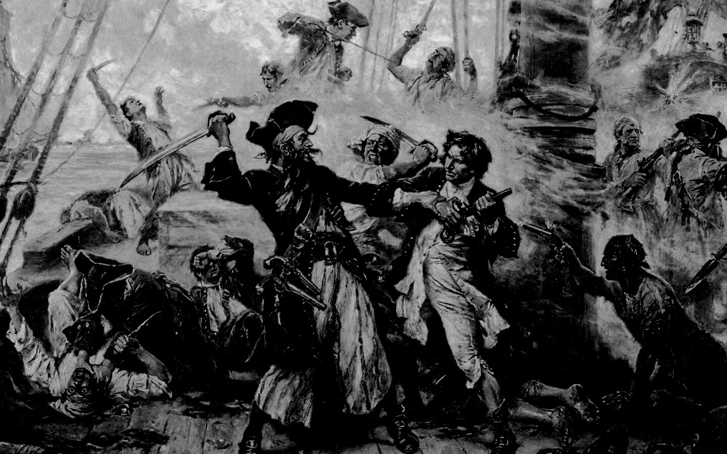 Бой с пиратами обои