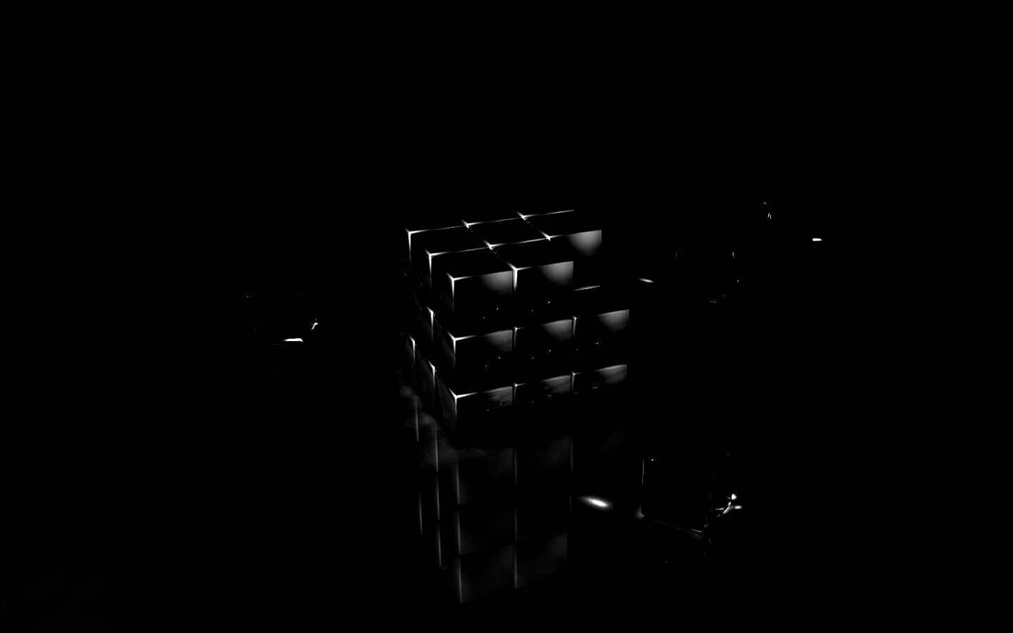 Стеклянный кубик рубика обои