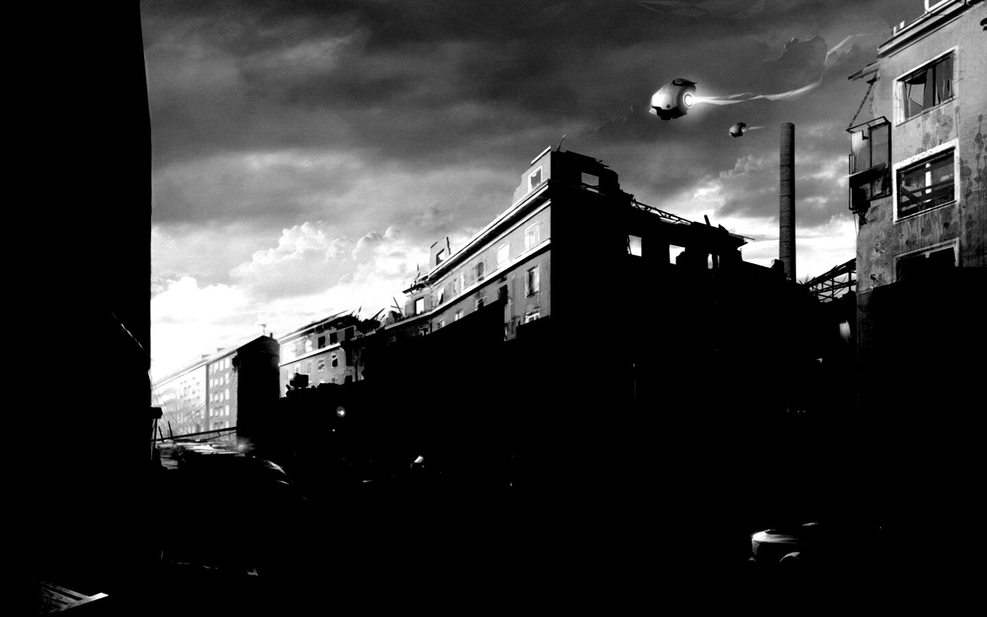 Инопланетяне в трущобах обои