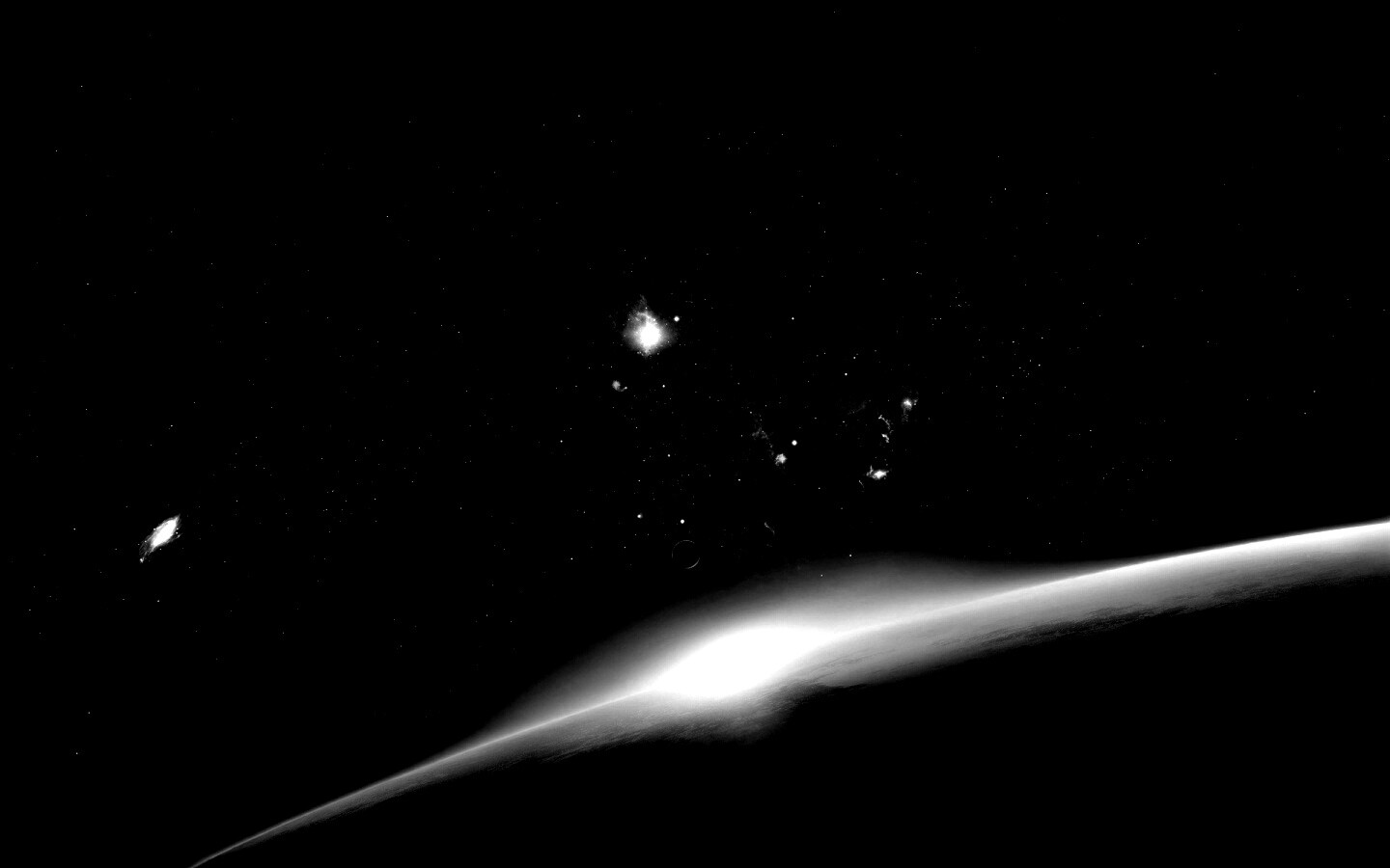 Восход в космосе обои