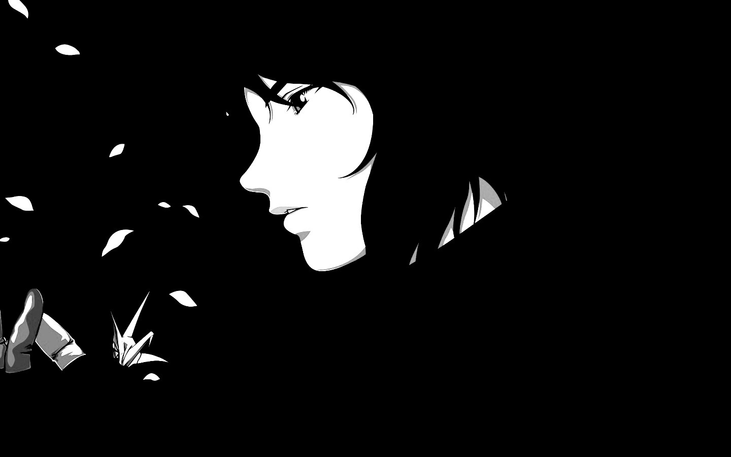 Девушка делает оригами обои